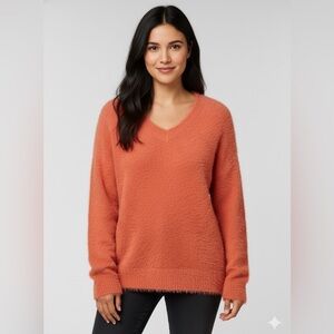 Evy's Tree Vibrant Orange The Ruthie Sweater